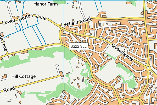 BS22 9LL map - OS VectorMap District (Ordnance Survey)