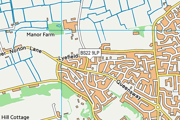 BS22 9LP map - OS VectorMap District (Ordnance Survey)