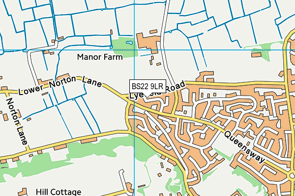 BS22 9LR map - OS VectorMap District (Ordnance Survey)