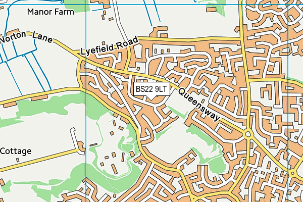 BS22 9LT map - OS VectorMap District (Ordnance Survey)