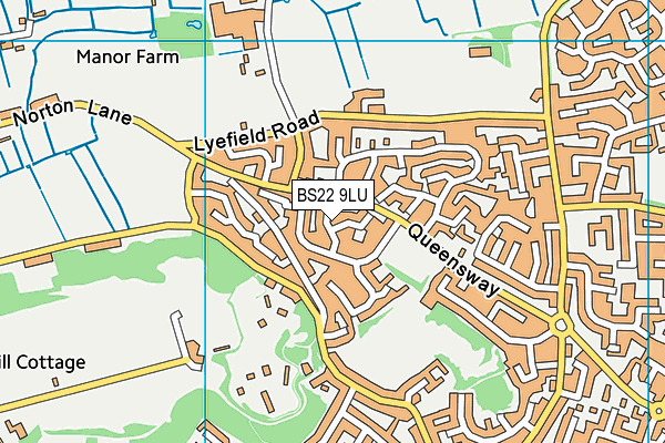 BS22 9LU map - OS VectorMap District (Ordnance Survey)
