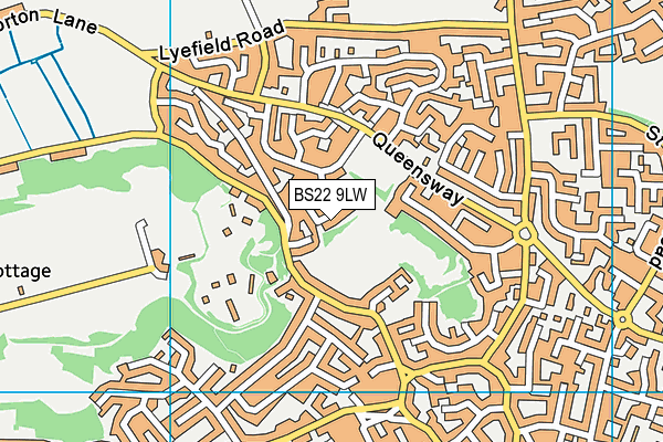 BS22 9LW map - OS VectorMap District (Ordnance Survey)