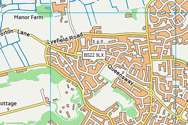 BS22 9LX map - OS VectorMap District (Ordnance Survey)