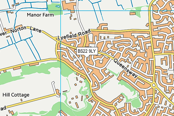 BS22 9LY map - OS VectorMap District (Ordnance Survey)