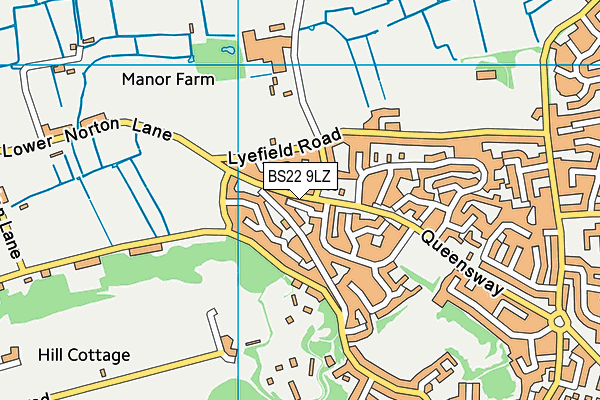 BS22 9LZ map - OS VectorMap District (Ordnance Survey)