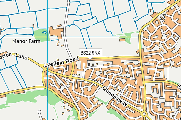 BS22 9NX map - OS VectorMap District (Ordnance Survey)