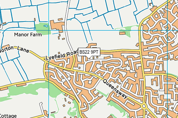 BS22 9PT map - OS VectorMap District (Ordnance Survey)