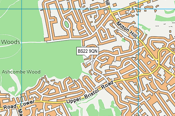 BS22 9QN map - OS VectorMap District (Ordnance Survey)