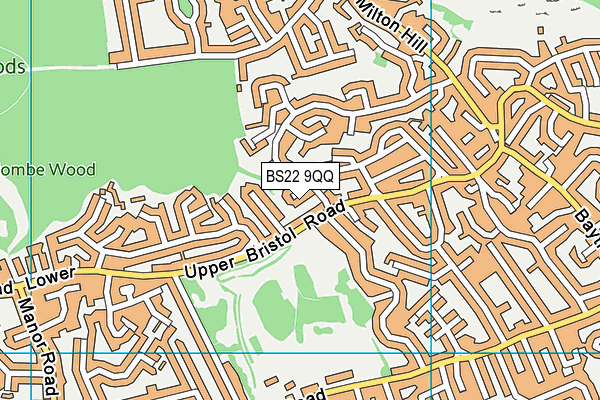 BS22 9QQ map - OS VectorMap District (Ordnance Survey)