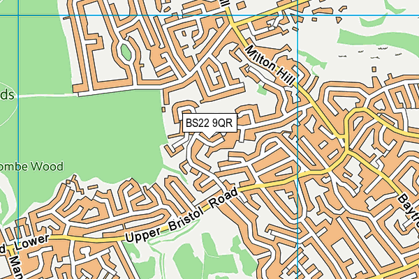 BS22 9QR map - OS VectorMap District (Ordnance Survey)