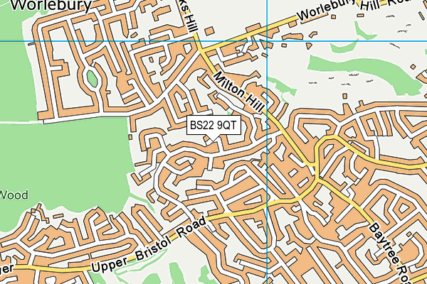 BS22 9QT map - OS VectorMap District (Ordnance Survey)