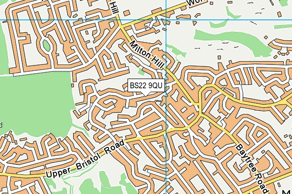 BS22 9QU map - OS VectorMap District (Ordnance Survey)