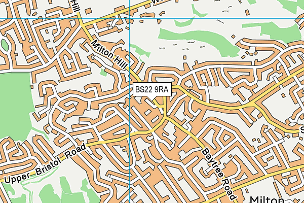 BS22 9RA map - OS VectorMap District (Ordnance Survey)