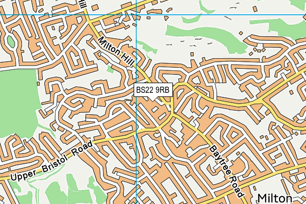 BS22 9RB map - OS VectorMap District (Ordnance Survey)