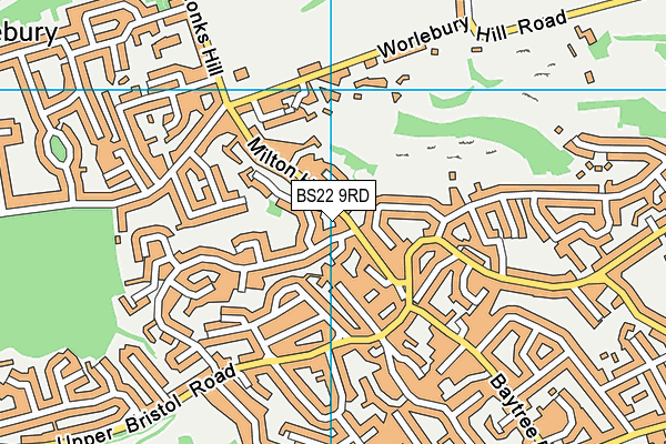 BS22 9RD map - OS VectorMap District (Ordnance Survey)