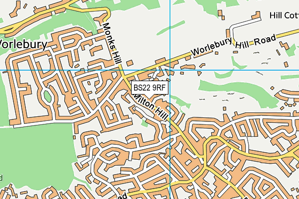 BS22 9RF map - OS VectorMap District (Ordnance Survey)