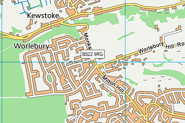 BS22 9RG map - OS VectorMap District (Ordnance Survey)