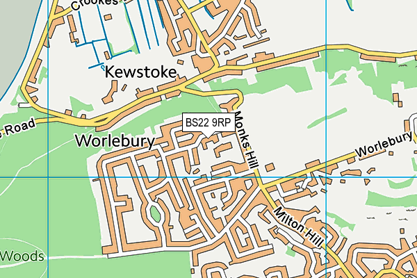 BS22 9RP map - OS VectorMap District (Ordnance Survey)