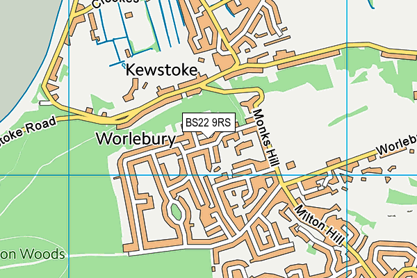 BS22 9RS map - OS VectorMap District (Ordnance Survey)