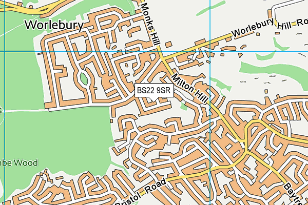 BS22 9SR map - OS VectorMap District (Ordnance Survey)