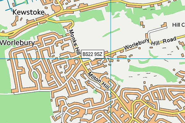 BS22 9SZ map - OS VectorMap District (Ordnance Survey)