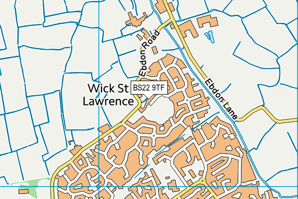 BS22 9TF map - OS VectorMap District (Ordnance Survey)