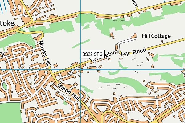 BS22 9TG map - OS VectorMap District (Ordnance Survey)