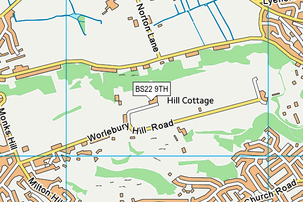 BS22 9TH map - OS VectorMap District (Ordnance Survey)