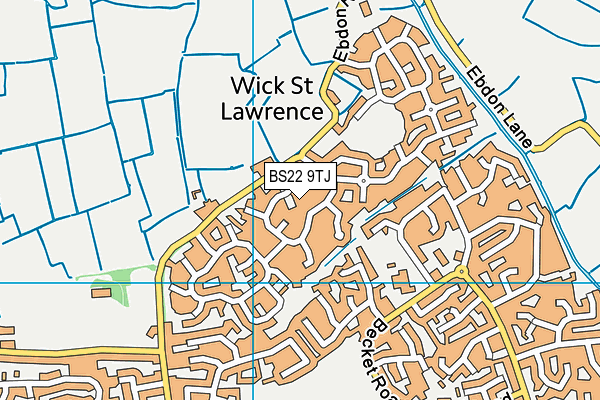 BS22 9TJ map - OS VectorMap District (Ordnance Survey)