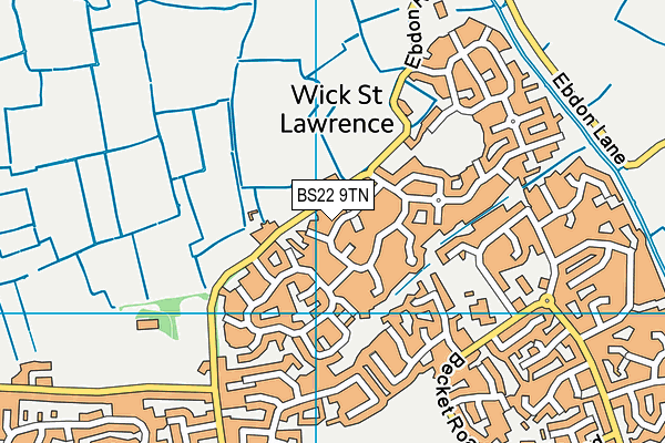 BS22 9TN map - OS VectorMap District (Ordnance Survey)