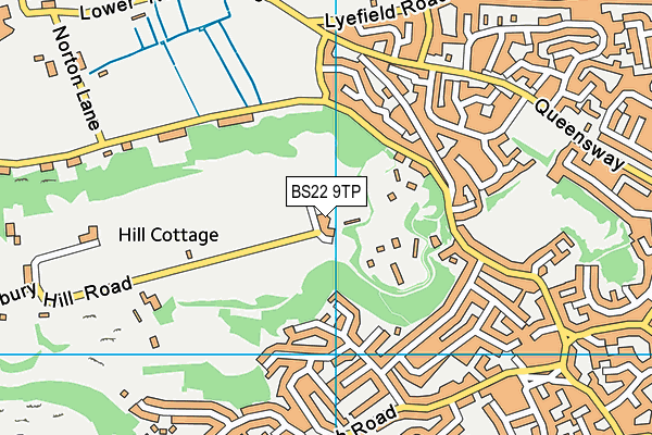 BS22 9TP map - OS VectorMap District (Ordnance Survey)