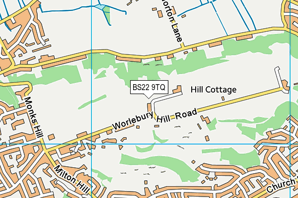 BS22 9TQ map - OS VectorMap District (Ordnance Survey)