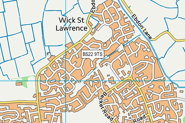 BS22 9TS map - OS VectorMap District (Ordnance Survey)