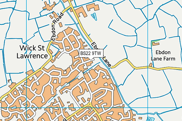 BS22 9TW map - OS VectorMap District (Ordnance Survey)