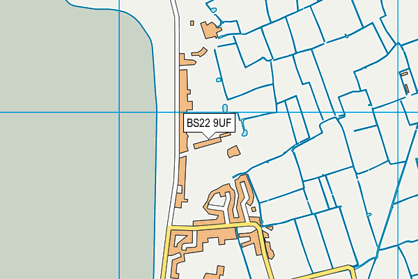 BS22 9UF map - OS VectorMap District (Ordnance Survey)