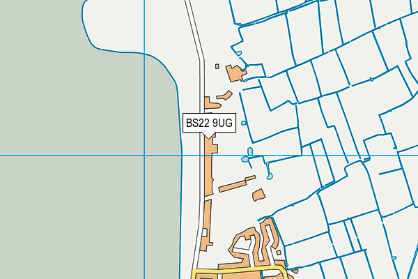 BS22 9UG map - OS VectorMap District (Ordnance Survey)