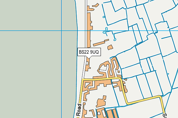 BS22 9UQ map - OS VectorMap District (Ordnance Survey)