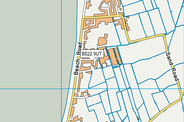 BS22 9UT map - OS VectorMap District (Ordnance Survey)