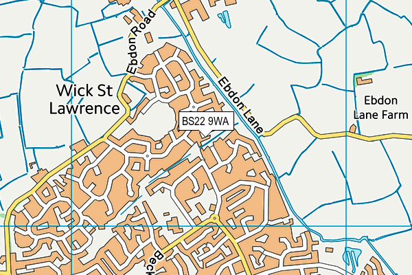 BS22 9WA map - OS VectorMap District (Ordnance Survey)