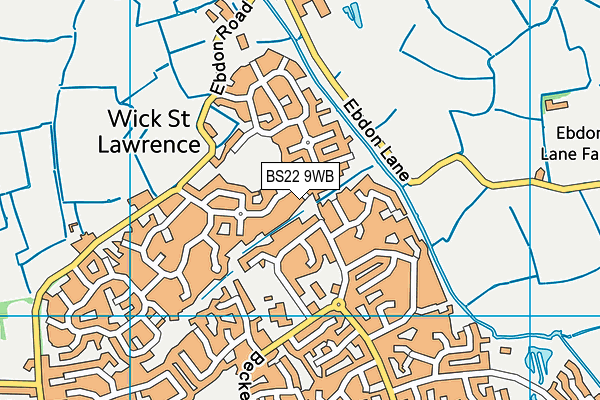 BS22 9WB map - OS VectorMap District (Ordnance Survey)