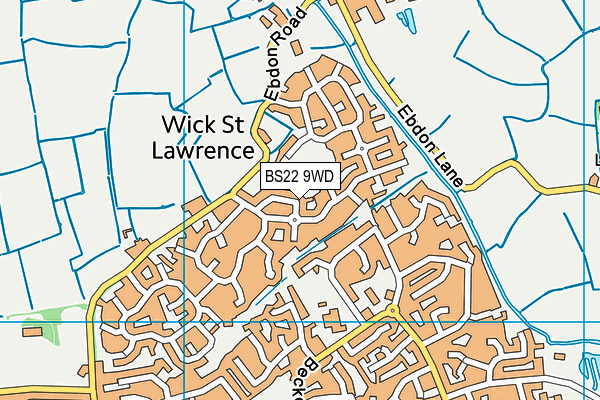 BS22 9WD map - OS VectorMap District (Ordnance Survey)