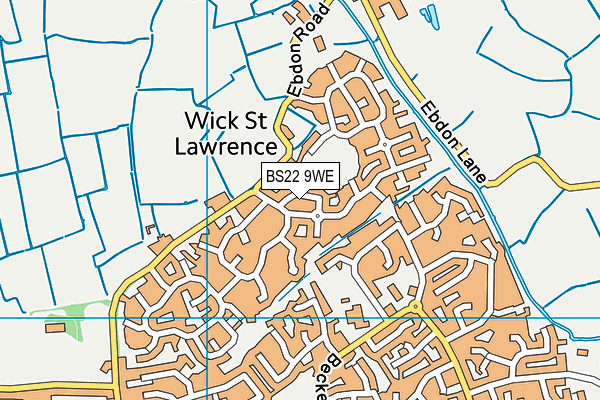 BS22 9WE map - OS VectorMap District (Ordnance Survey)