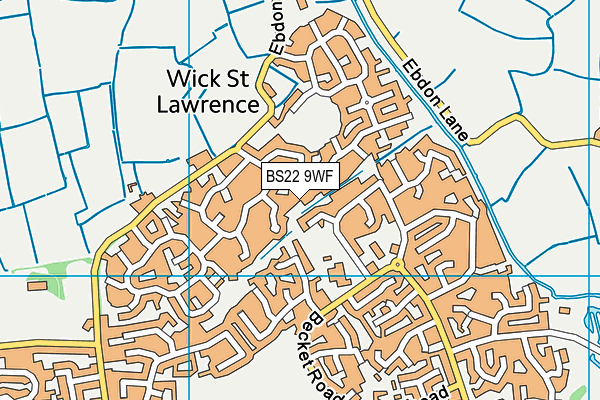 BS22 9WF map - OS VectorMap District (Ordnance Survey)