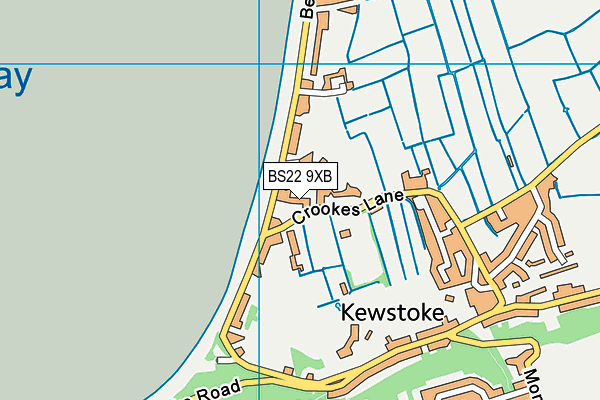 Kewstoke Village Hall map (BS22 9XB) - OS VectorMap District (Ordnance Survey)