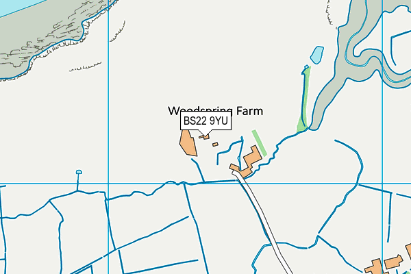 BS22 9YU map - OS VectorMap District (Ordnance Survey)