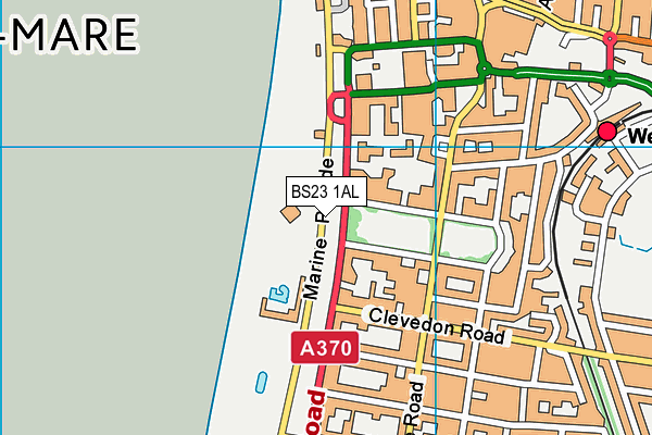 BS23 1AL map - OS VectorMap District (Ordnance Survey)