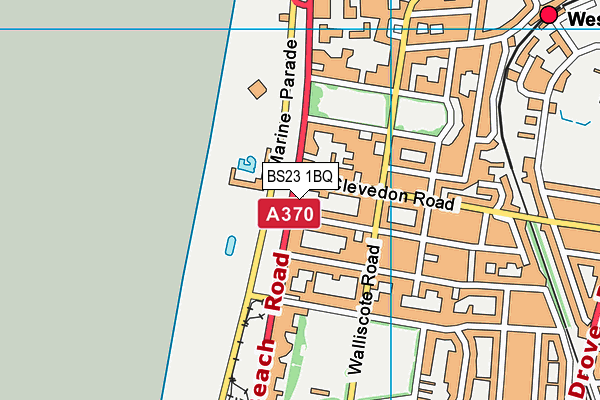 BS23 1BQ map - OS VectorMap District (Ordnance Survey)