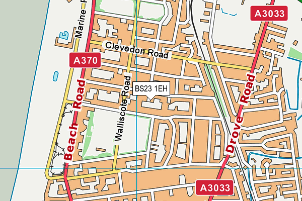 BS23 1EH map - OS VectorMap District (Ordnance Survey)