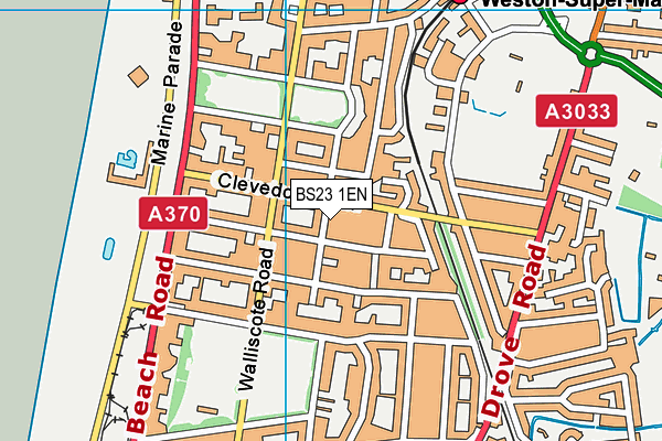 BS23 1EN map - OS VectorMap District (Ordnance Survey)