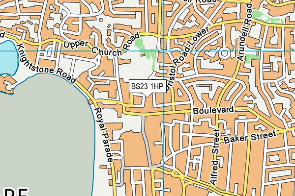 BS23 1HP map - OS VectorMap District (Ordnance Survey)